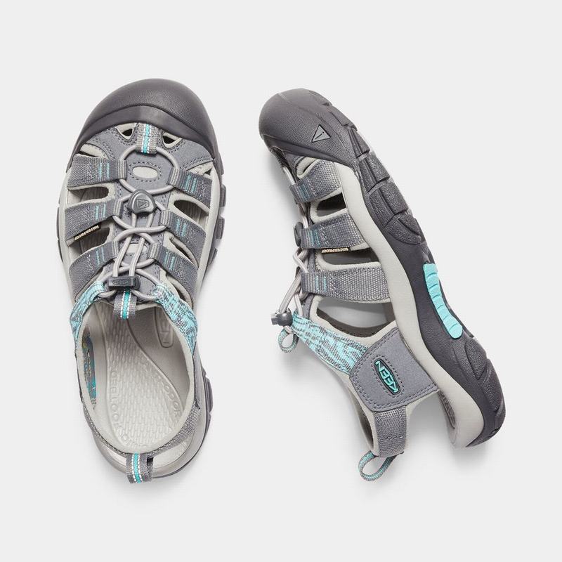 Sandalias Trekking Keen Newport Hydro Para Mujer Grises/Turquesa - Sandalias Keen Mexico (496720-YEN